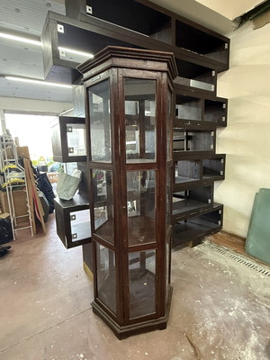 Thai handmade vintage display cabinet used, good condition