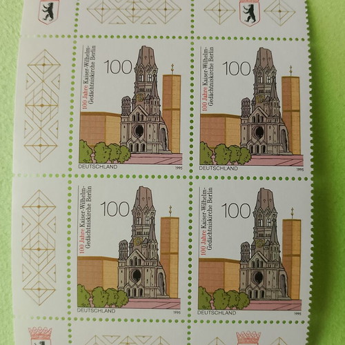 German stamps mint condition, 1995 first day cover Bonn, sealed block