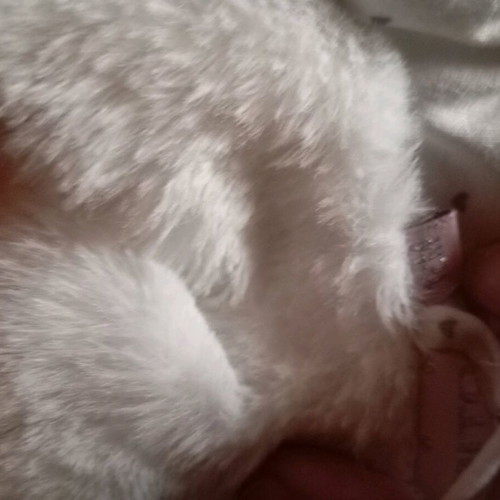 Children's white fur coat new, for 12-month-old girl