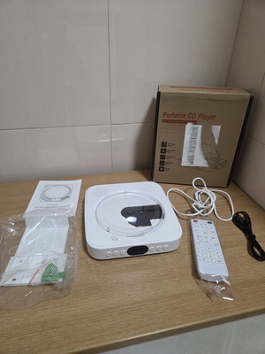 Wall CD Player with Bluetooth, FM Radio, USB/AUX, Remote and Stand new