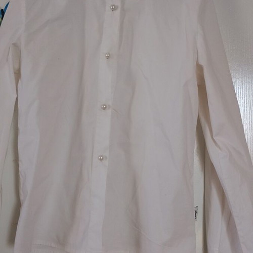 Matoufrance white shirt with collar details and pearl buttons like new