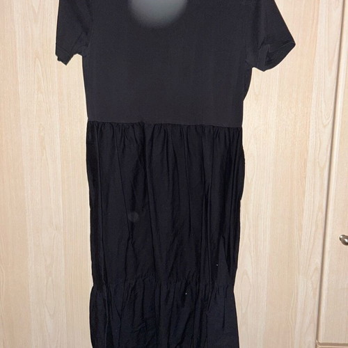 Dress two fabrics mako and poplin used, size M