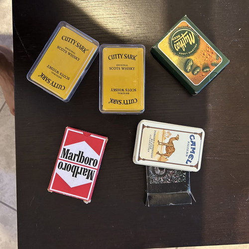 Collectible card decks like new, set of five