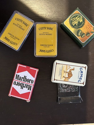 Collectible card decks like new, set of five