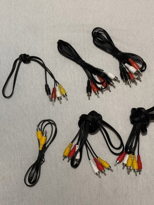 AV cables lot, 6 pieces, new