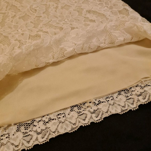 Lace dress like new, beige cream, size S