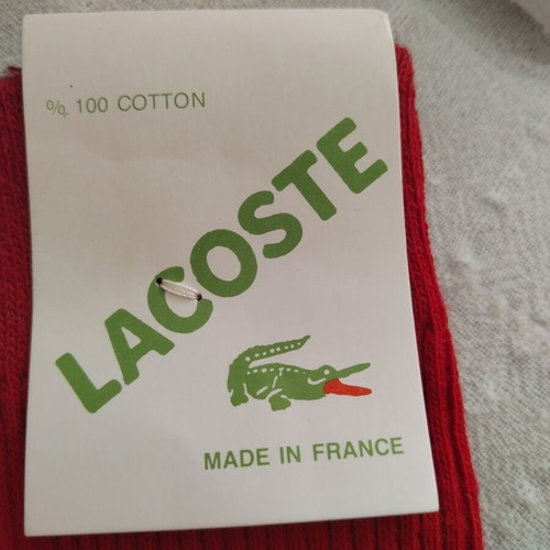 Lacoste unisex red socks