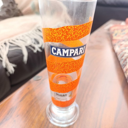 Campari vintage collectible glasses set of 10 used from the 1980s