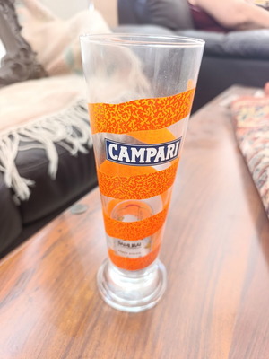Campari vintage collectible glasses set of 10 used from the 1980s