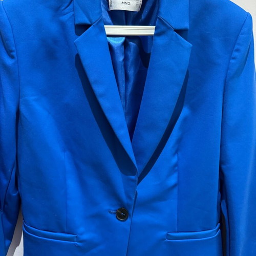 Mango blazer short royal blue new, size large