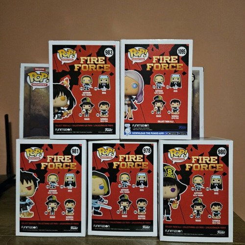 Funko Pop! Fire Force lot of 5 new figures with protectors