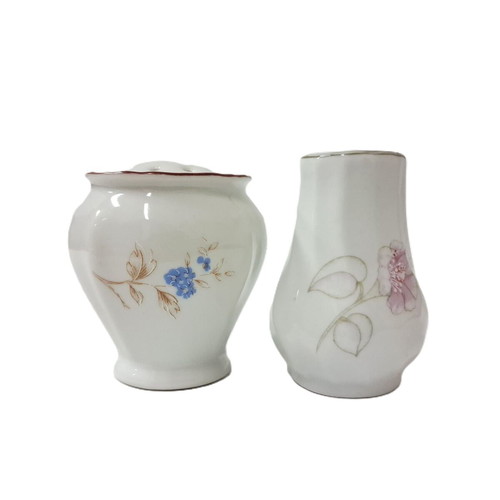 Vintage Porcelain Salt and Pepper Shakers Set like new, hand-decorated