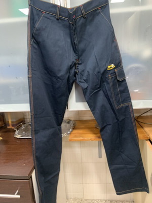 B-Wolf Safety Work Pants, Dark Blue, Size L, 100% Cotton, New