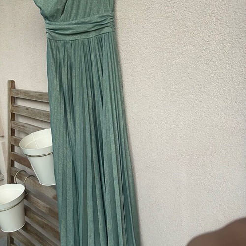 One shoulder lurex dress BSB new, pistachio color, size 38