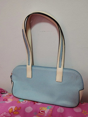 Vintage Gillian handbag like new, white and turquoise