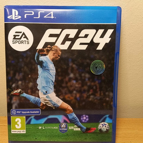 FC24 PS4 game like new, sports genre