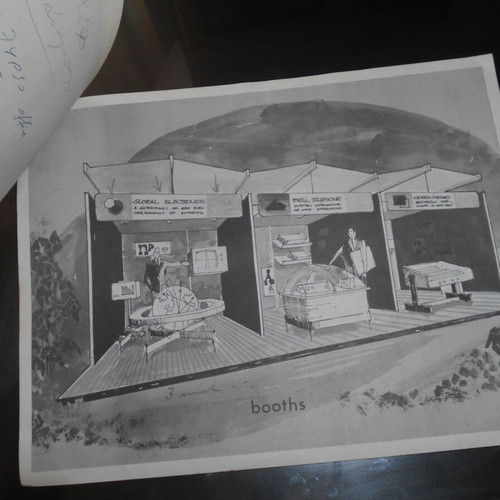 USA Pavilion DETH 1964 Graphic Designer Sketch used