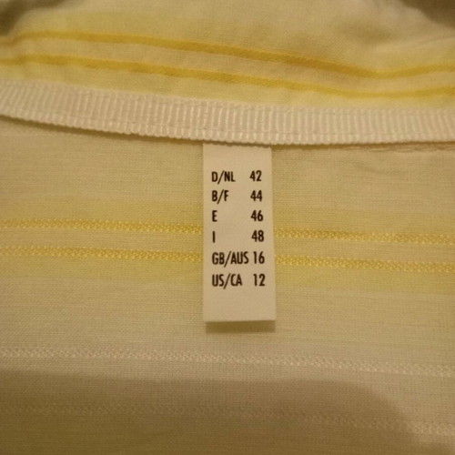 Short-sleeve shirt like new, white and yellow, size XL