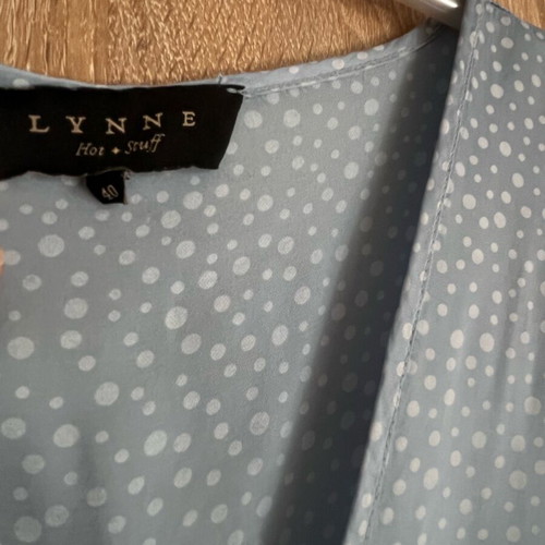 Lynne polka dot dress light blue like new, size L