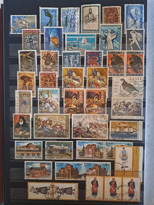 Greek stamps used set of 44 1967-1972