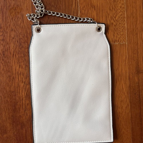 Asos bag crossbody with silver chain like new, white and blue