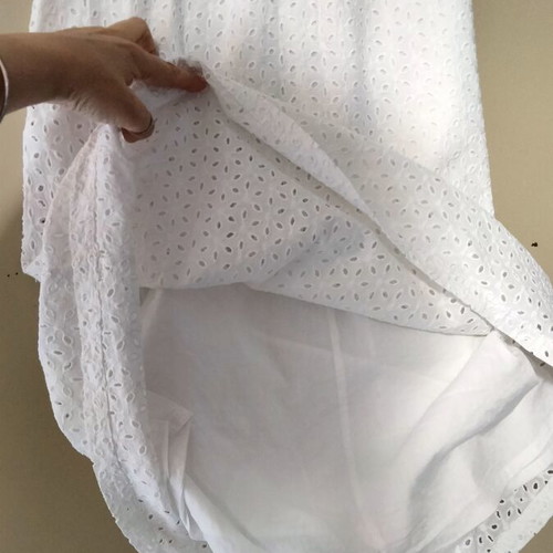White Broderie Sleeveless Dress H&M Conscious Collection size M like new