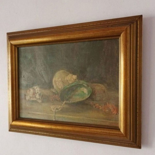 Iakovidis painting used with certificate 45x35 cm