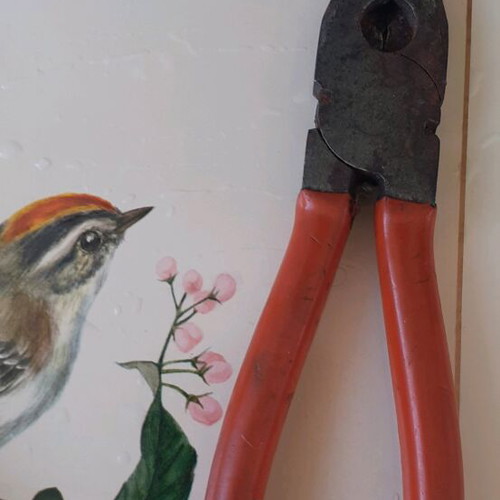 Pliers used, vintage piece from car toolbox, set of 2