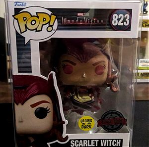 Funko Pop! SCARLET WITCH #823 (Special Edition GITD) με Soft Protector