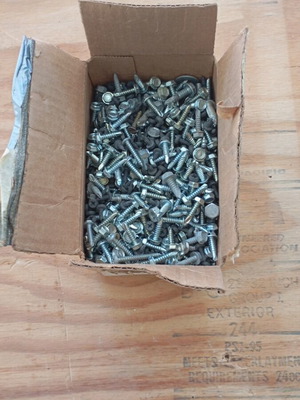 Screws new with hex head and nuts