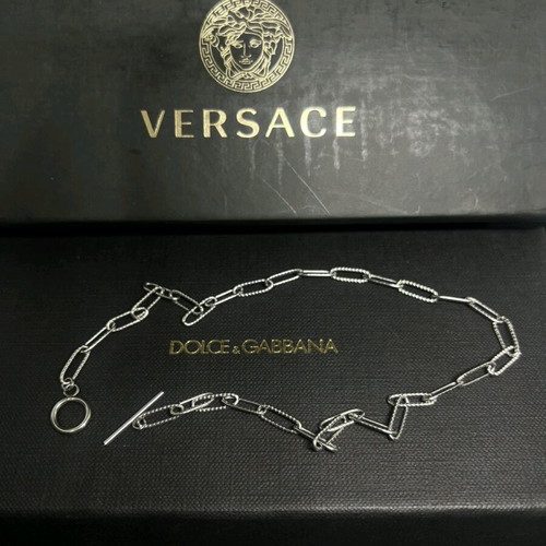 Steel double bracelet new, silver color, 33.5 cm