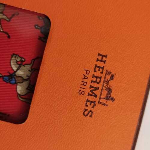 Hermes silk tie red like new, vintage