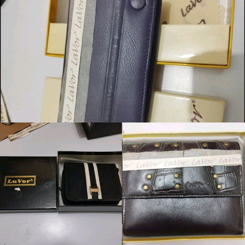 LaVor leather women's wallets new, set of 7 pieces