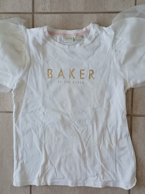 Ted Baker T-shirt for girl 12 years old, used, cotton, white, size 152 cm