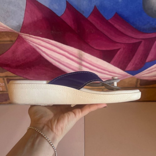 Naturelle Anatomical Flip Flop Sandals Size 41 Like New White Mauve