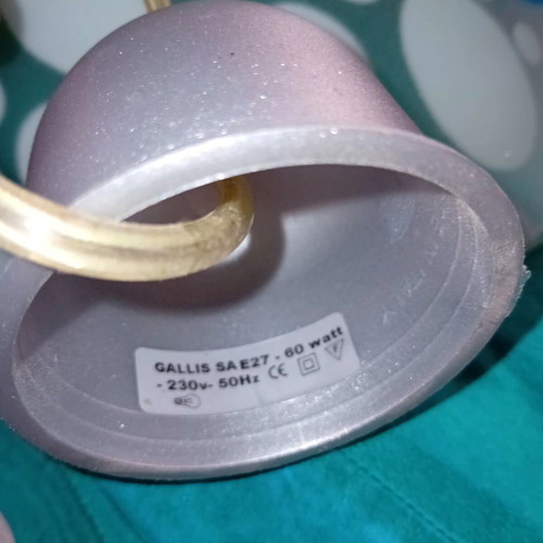 Gallis SA glass ceiling light like new, 42mm diameter