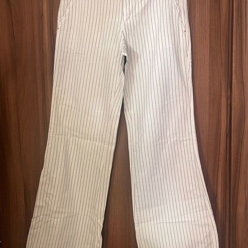 Esprit cotton white striped pants size 38 M like new