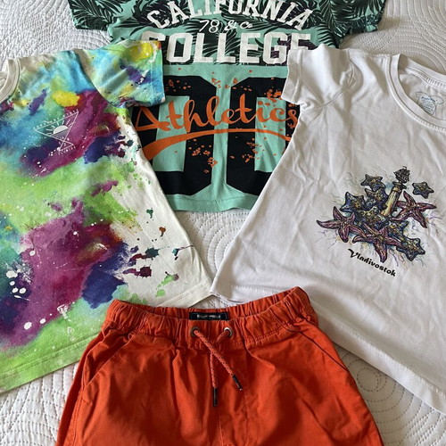 Next boys' clothing set size 6 like new, multicolor and green