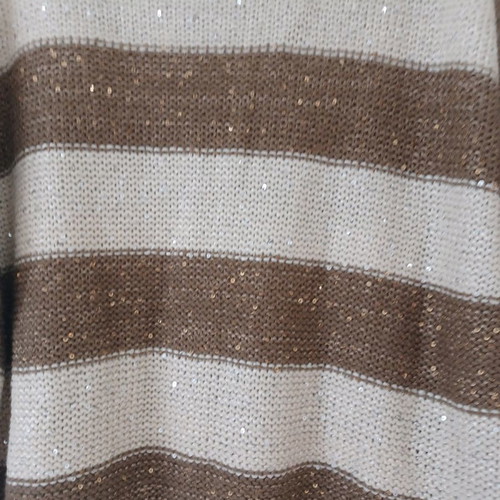 Two-tone sweater used, size M-L, brown