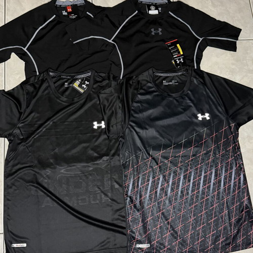 Under Armour compression shirt new, black and red, sizes M and L