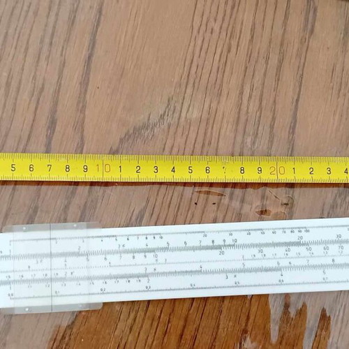 Slide rule used from 1963, mechanical calculating device