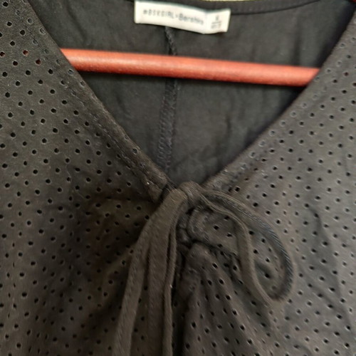 Bershka black mini dress medium used, soft suede-like fabric