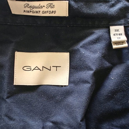 GANT Men's Pinpoint Oxford Shirt Used Blue 3XL Regular Fit