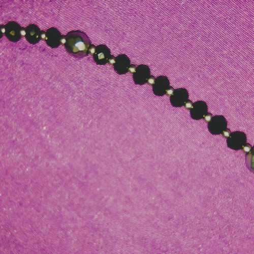 Ozze necklace used with steel details and black crystals