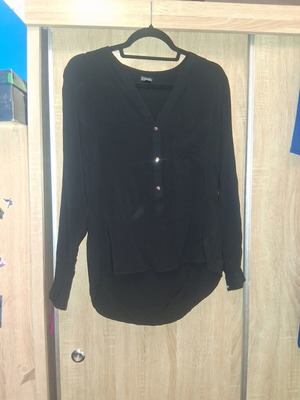 Esmara black blouse with gold buttons
