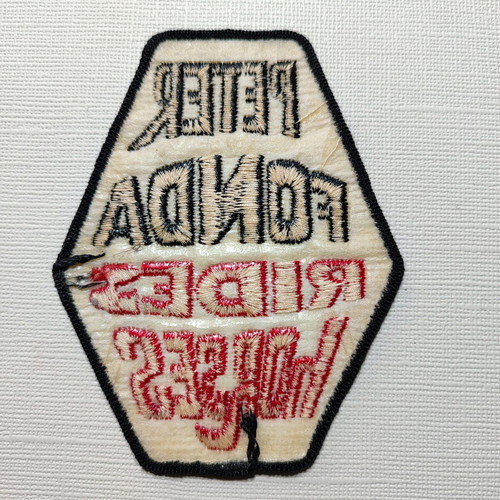 Peter Fonda rides horses embroidered patch 70s used