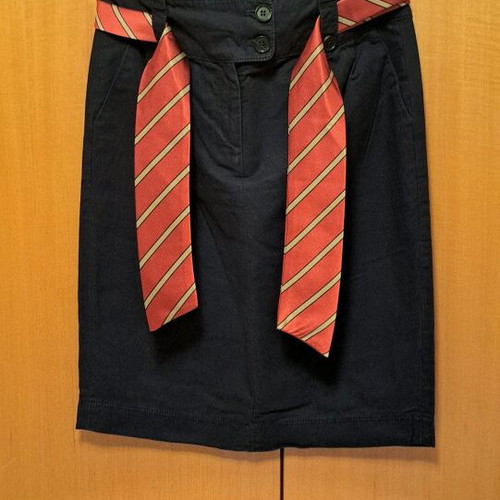 U.S. Polo Assn. blue gabardine skirt like new with tie belt