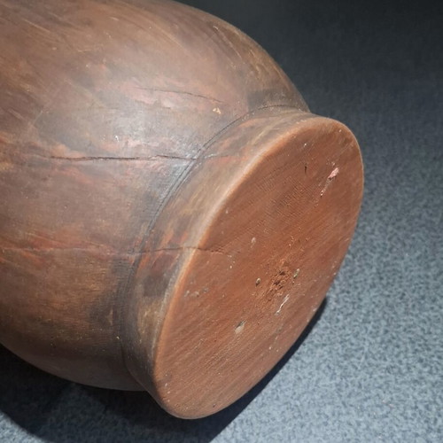 Traditional wooden mortar and pestle set, 16cm