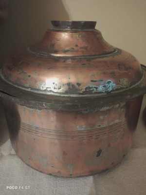 Copper old pot teczeres used with lid