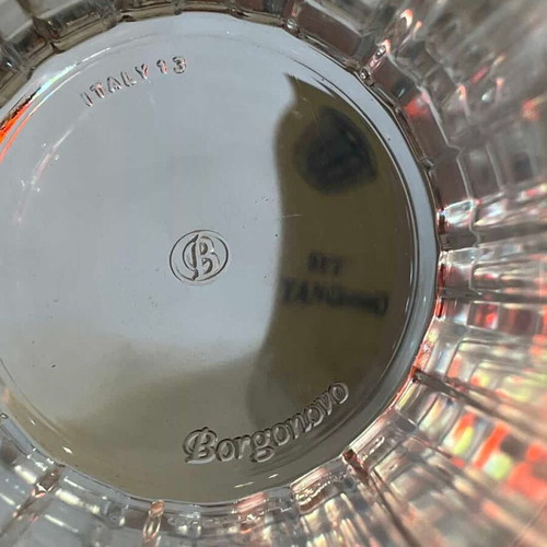 Borgonovo glass set of 3 new, made in Italy